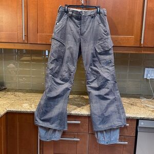 Burton Dry Ride Black and White Checkered Ski/ Snowboard Pants Size S